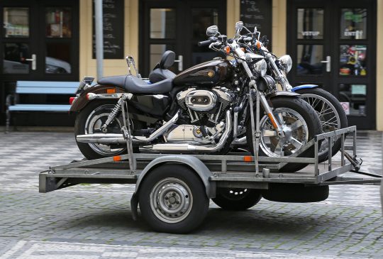 Prague,-,May,17,,2016:,Two,Harley,Davidson,Motorcycles,Mounted